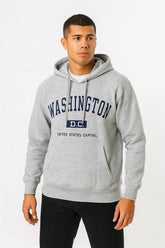 Washington D.C. Hoodie – Unisex Grey Sweatshirt | Soft Cotton Blend Pullover