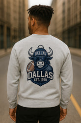 Dallas Bull Heritage Crewneck, Vintage-Inspired