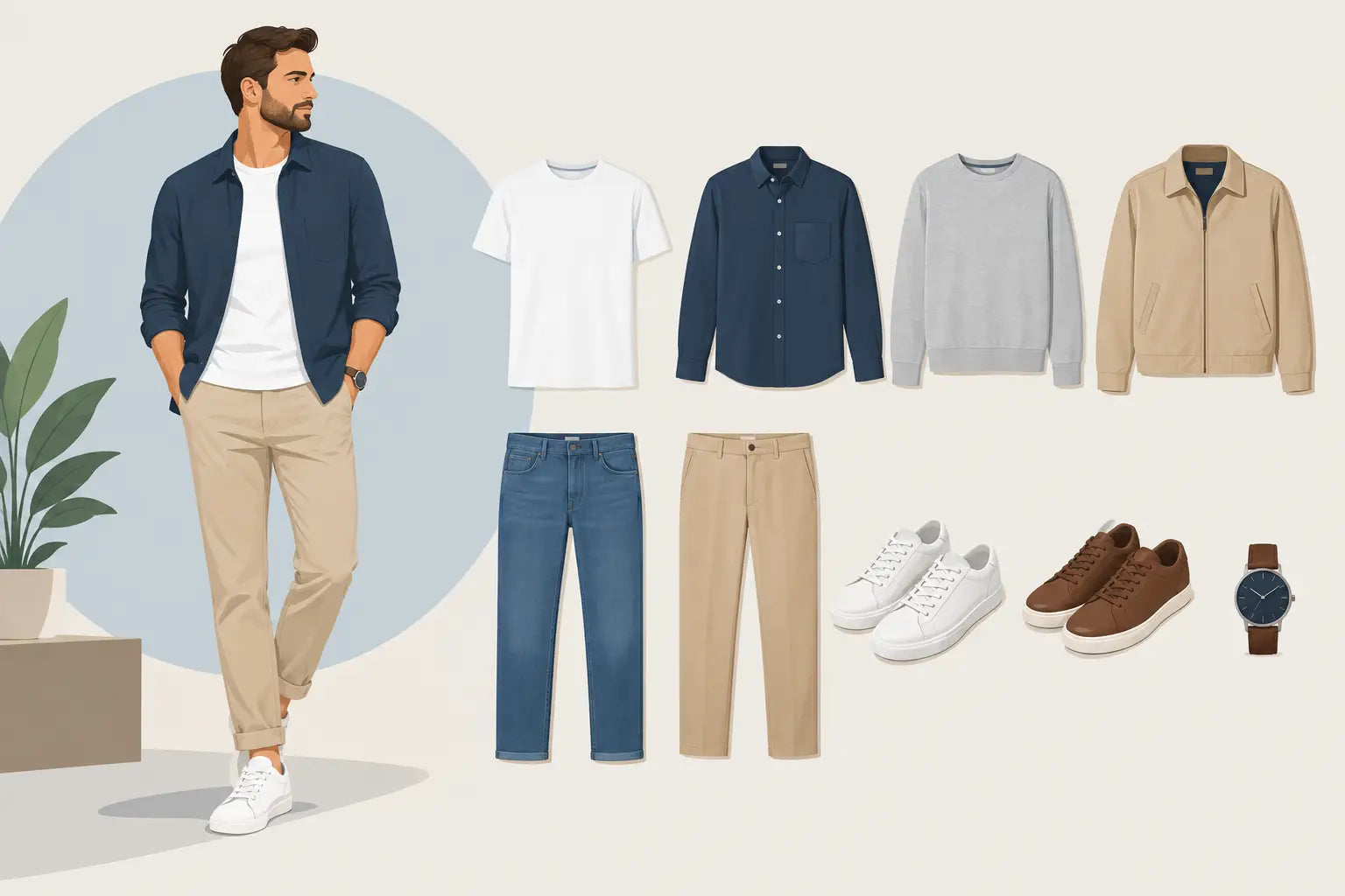 Men’s Casual Wardrobe Guide in 10 Pieces