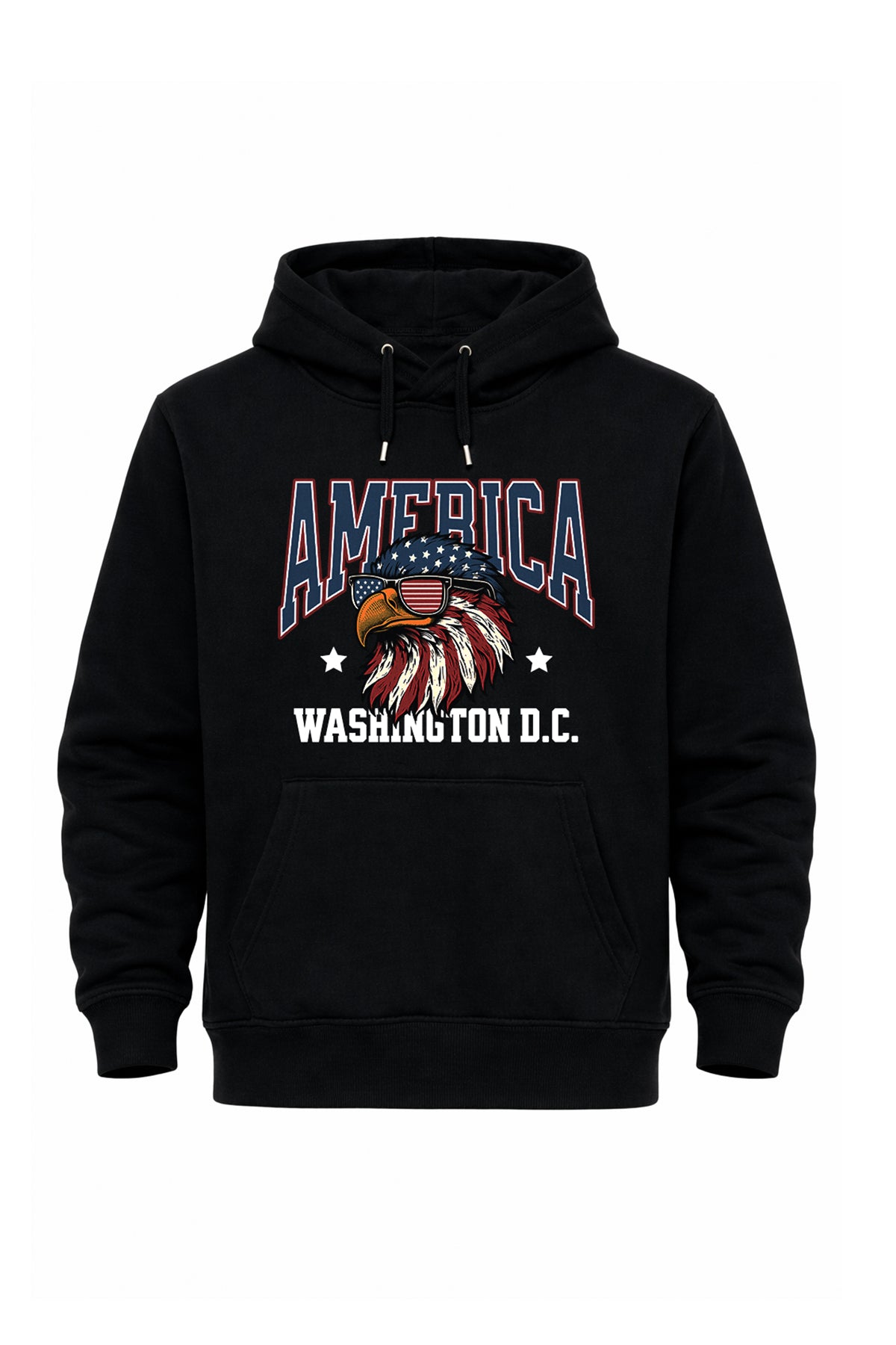 Star-Spangled Eagle Premium Black Hoodie Main image