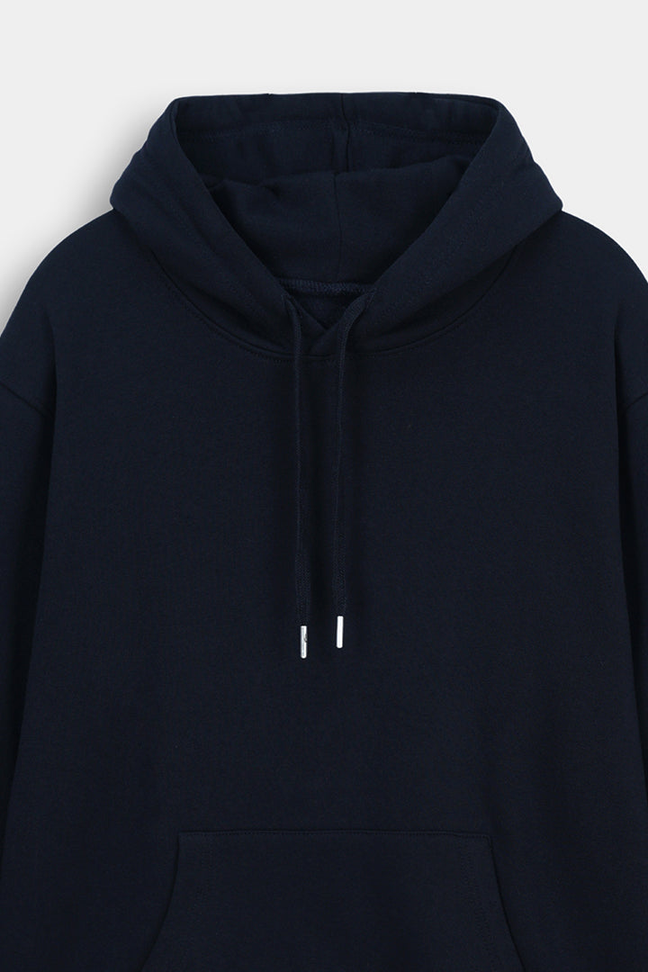 Classic Premium Fleece Pullover Navy Hoodie – Unisex Streetwear Secondary image