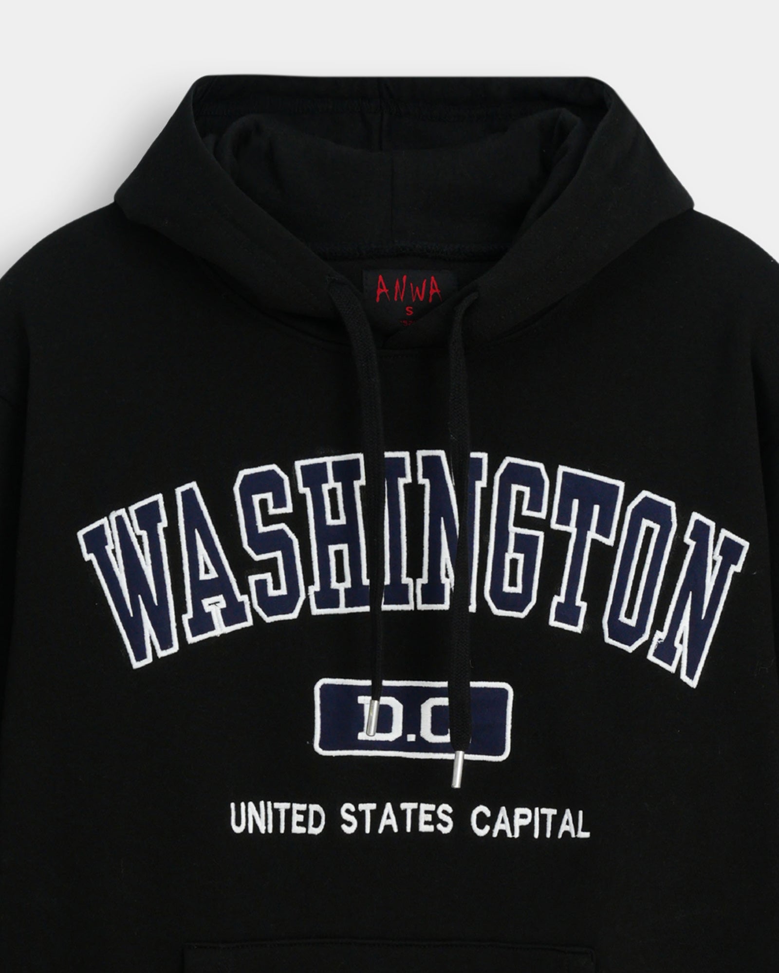 Washington DC Varsity Black Hoodie – Premium Unisex Pullover