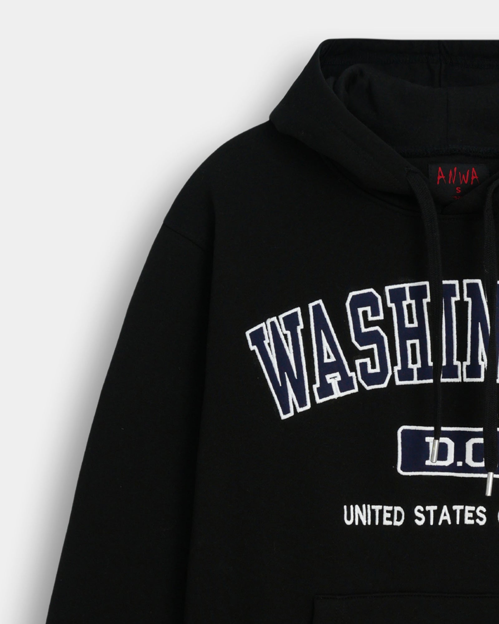 Washington DC Varsity Black Hoodie – Premium Unisex Pullover