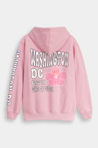 Washington DC Blossom Graphic Hoodie – Women’s Pink Streetwear Hoodie