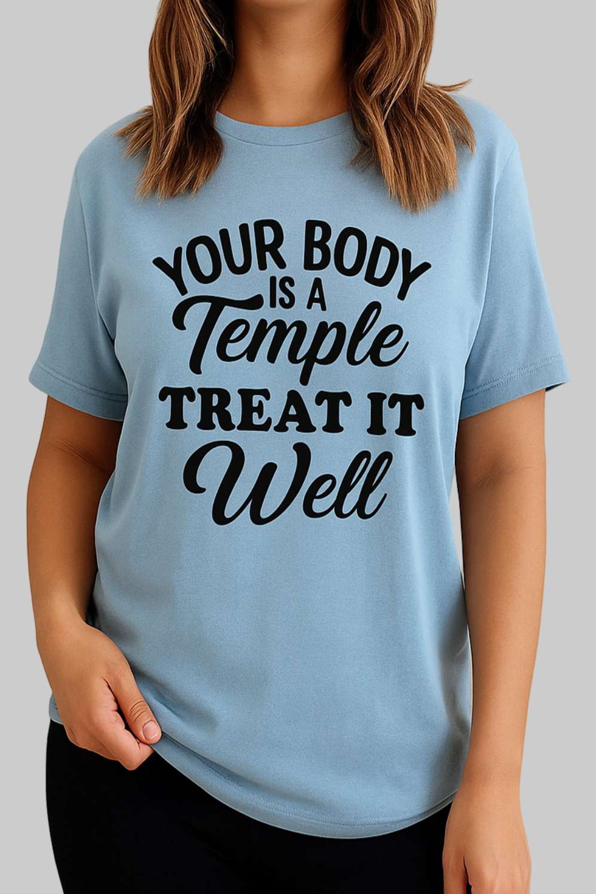 Your Body Is a Temple – Motivational Quote T-Shirt, Lets Your Shirt Do Talking