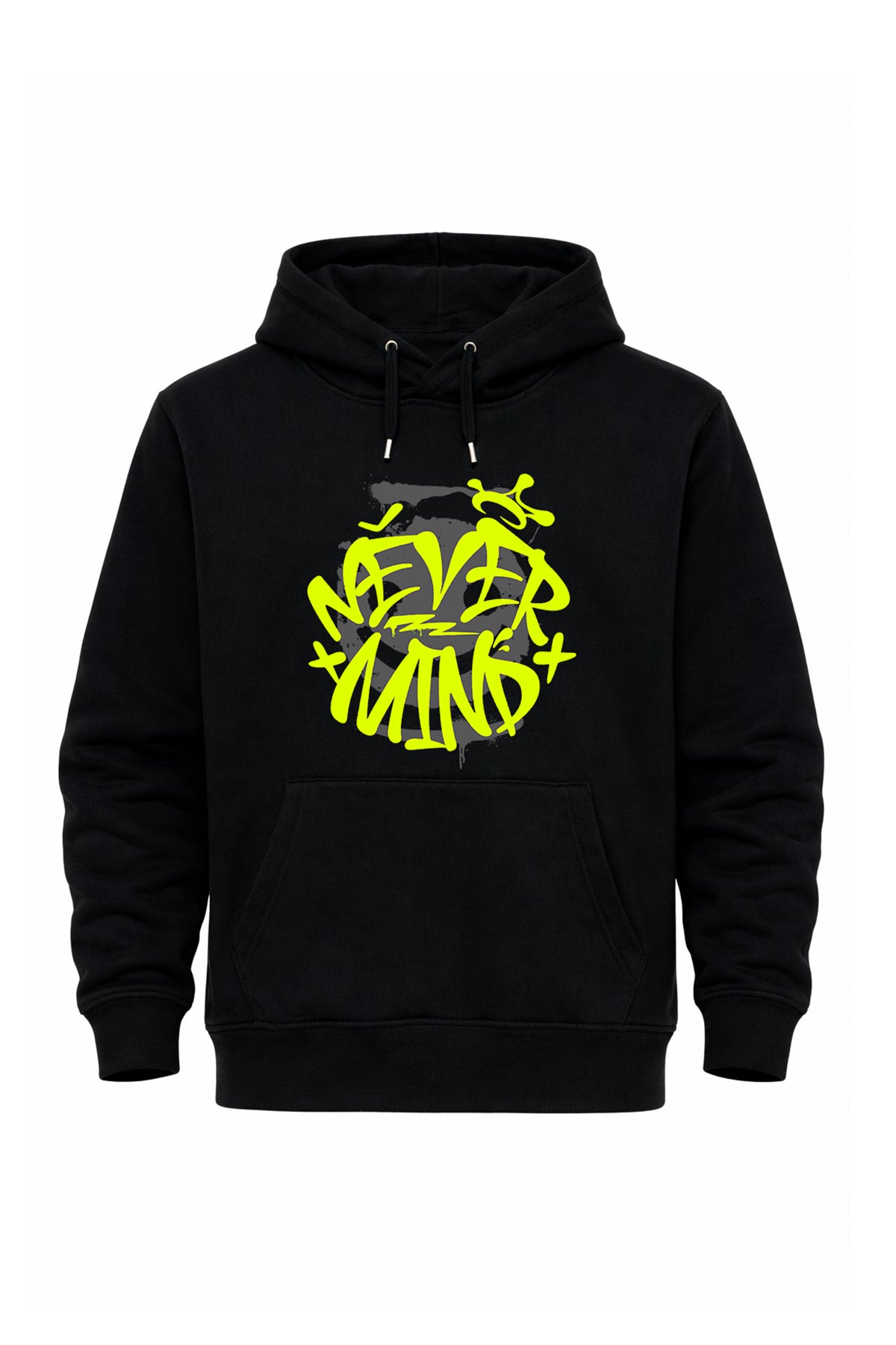 High-Vis "Never Mind" Statement Hoodie