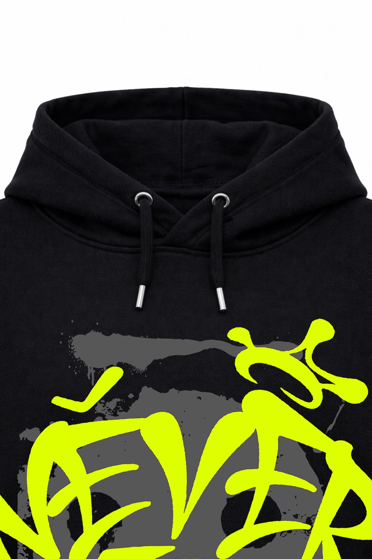 High-Vis "Never Mind" Statement Hoodie