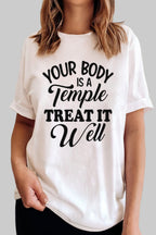 Your Body Is a Temple – Motivational Quote T-Shirt, Lets Your Shirt Do Talking