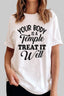 Your Body Is a Temple – Motivational Quote T-Shirt, Lets Your Shirt Do Talking