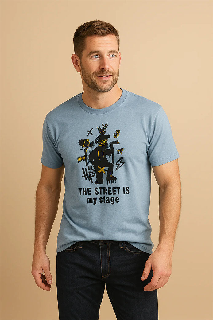 The Street In monkey Style - Blue