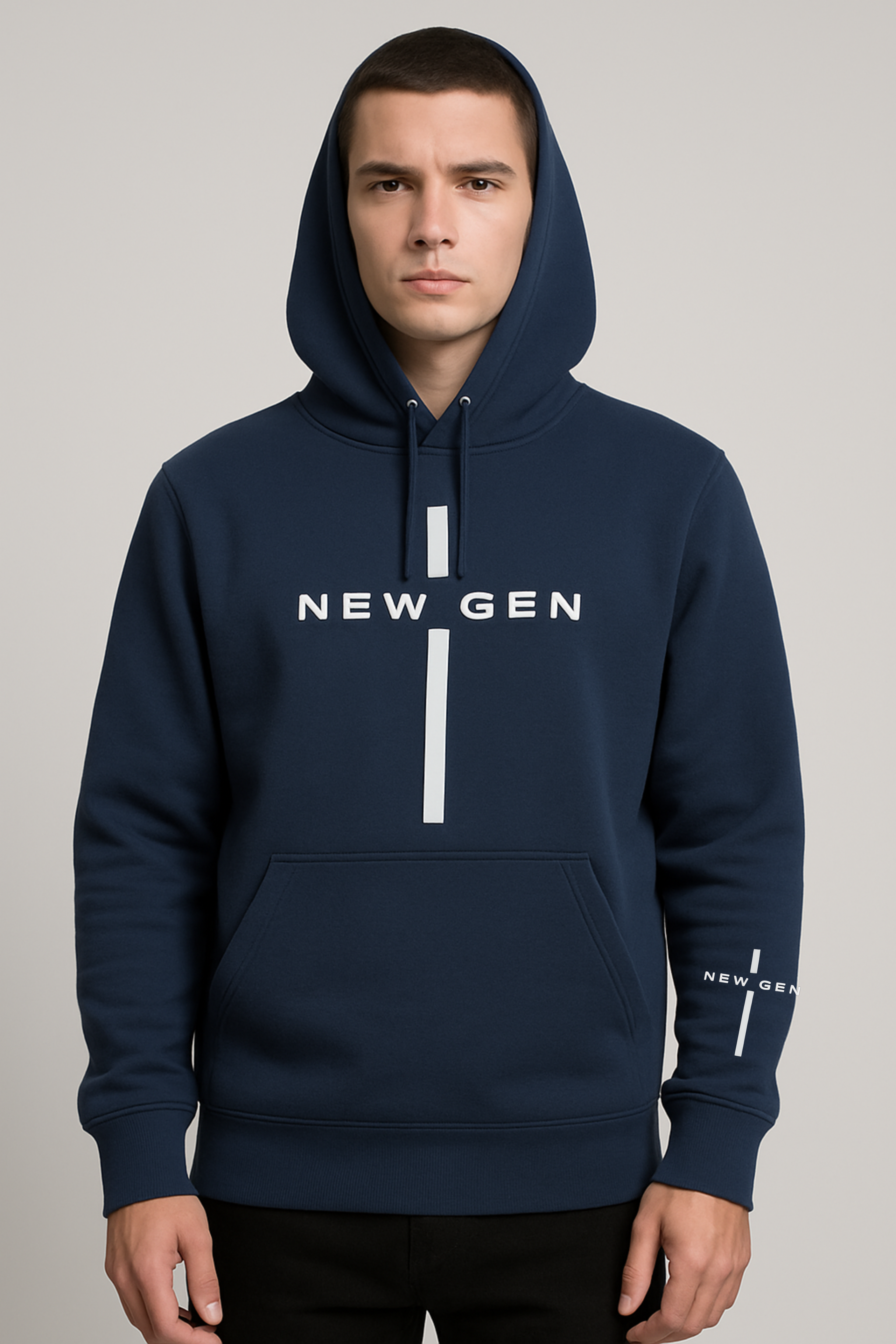 NEW GEN Cross Hoodie – Modern Streetwear Essential