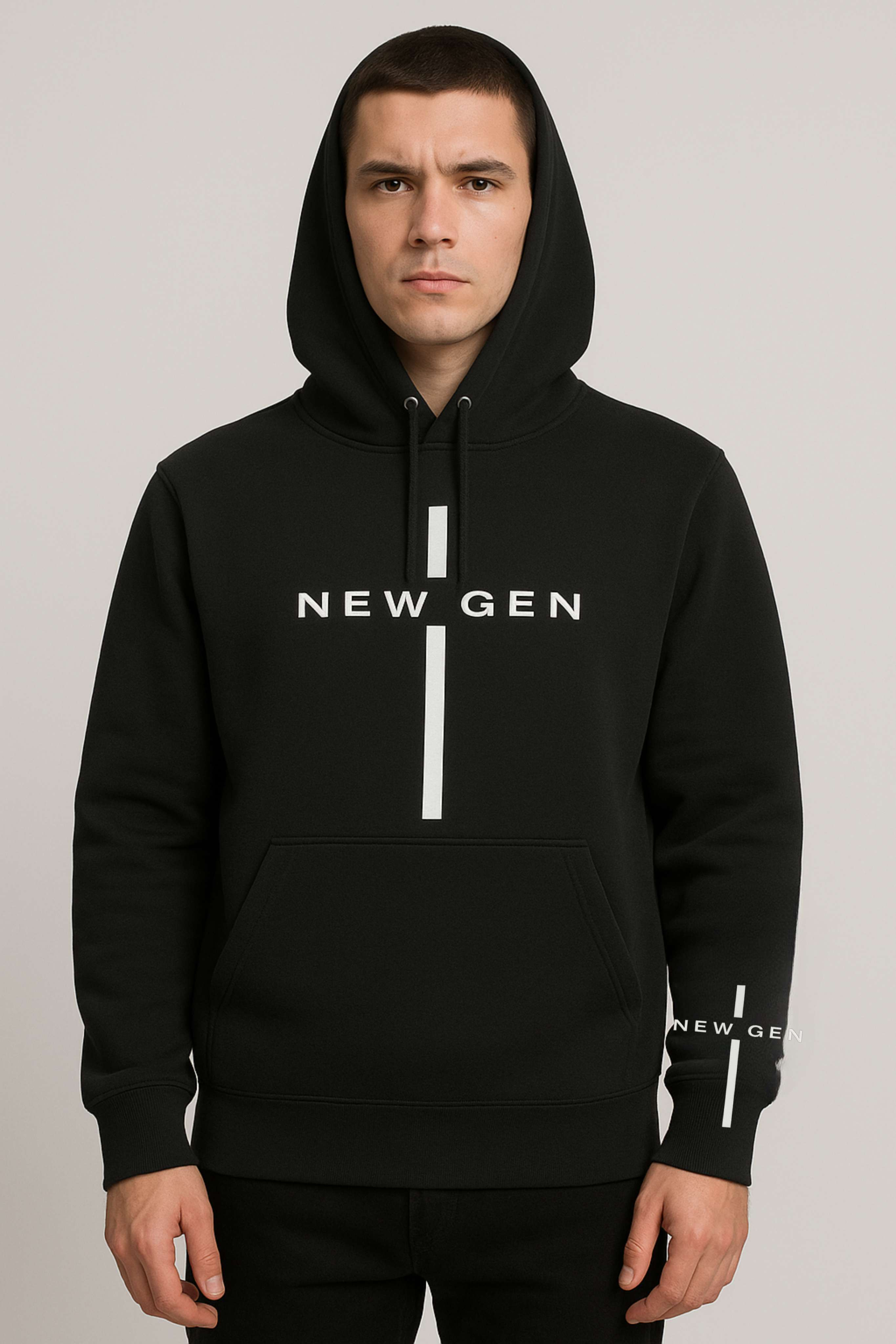 NEW GEN Cross Hoodie – Modern Streetwear Essential