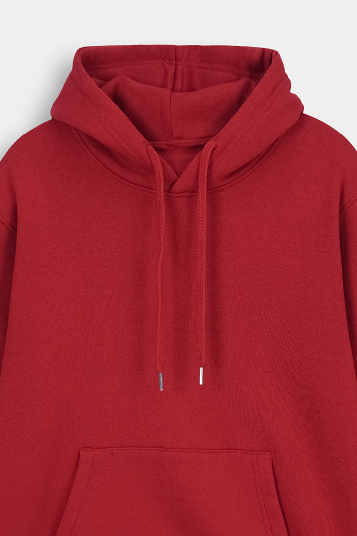 Classic Premium Fleece Pullover Red Hoodie – Unisex Streetwear Secondary image