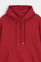 Classic Premium Fleece Pullover Red Hoodie – Unisex Streetwear