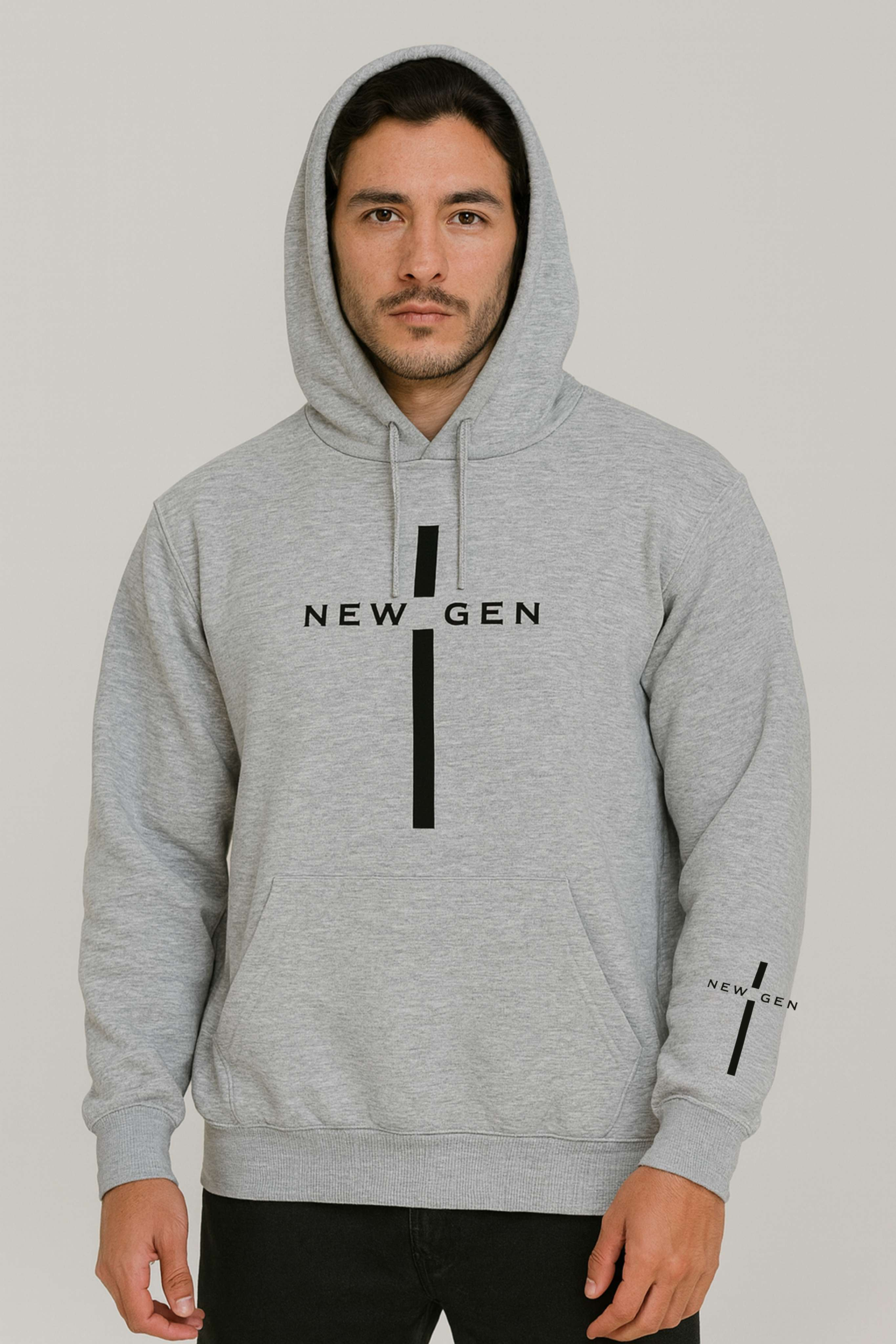 NEW GEN Cross Hoodie – Modern Streetwear Essential Secondary image