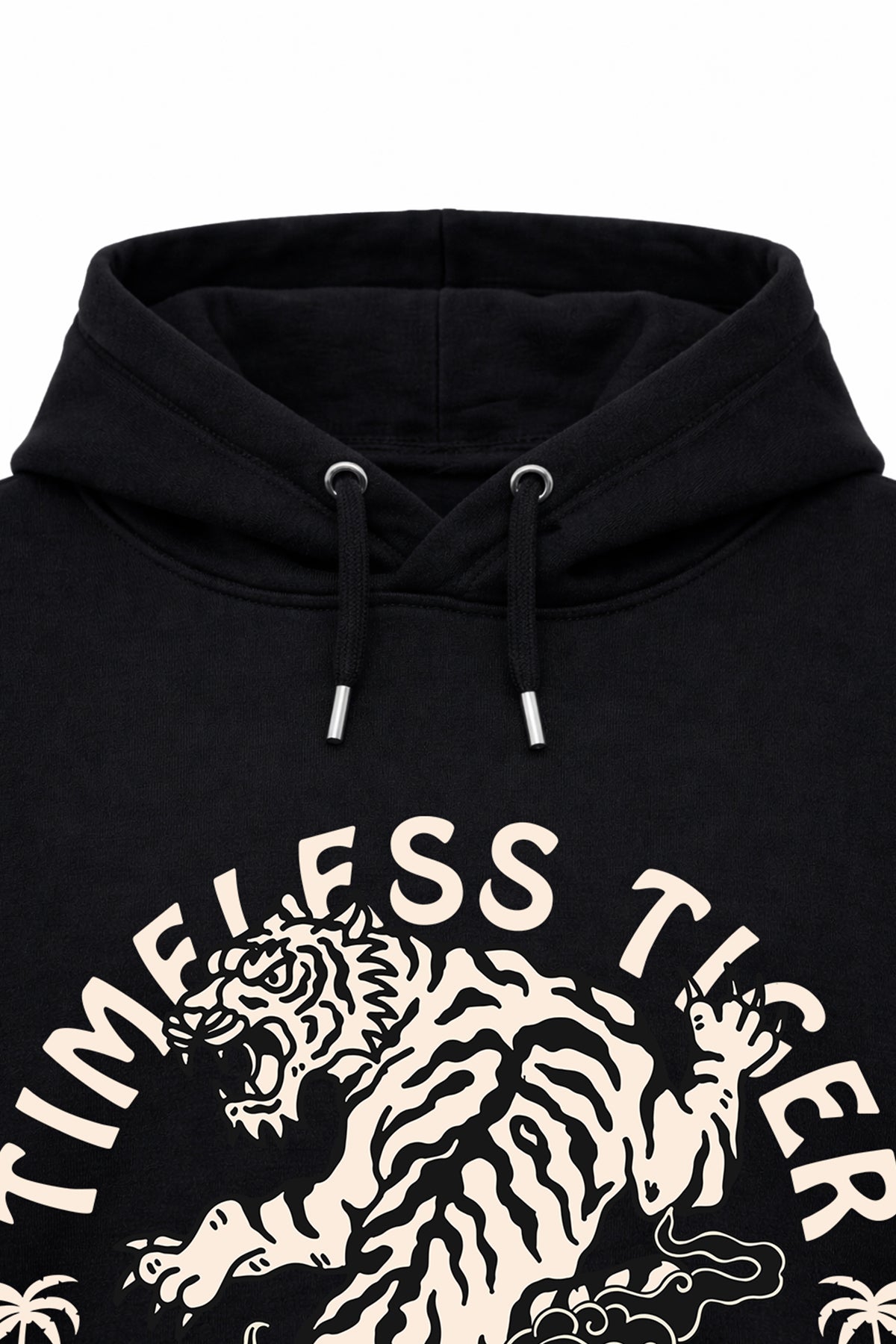 Timeless Aesthetic: White Tiger Circular Print Hoodie Secondary image