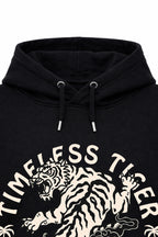 Timeless Aesthetic: White Tiger Circular Print Hoodie