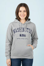 Washington D.C. Hoodie – Unisex Grey Sweatshirt | Soft Cotton Blend Pullover
