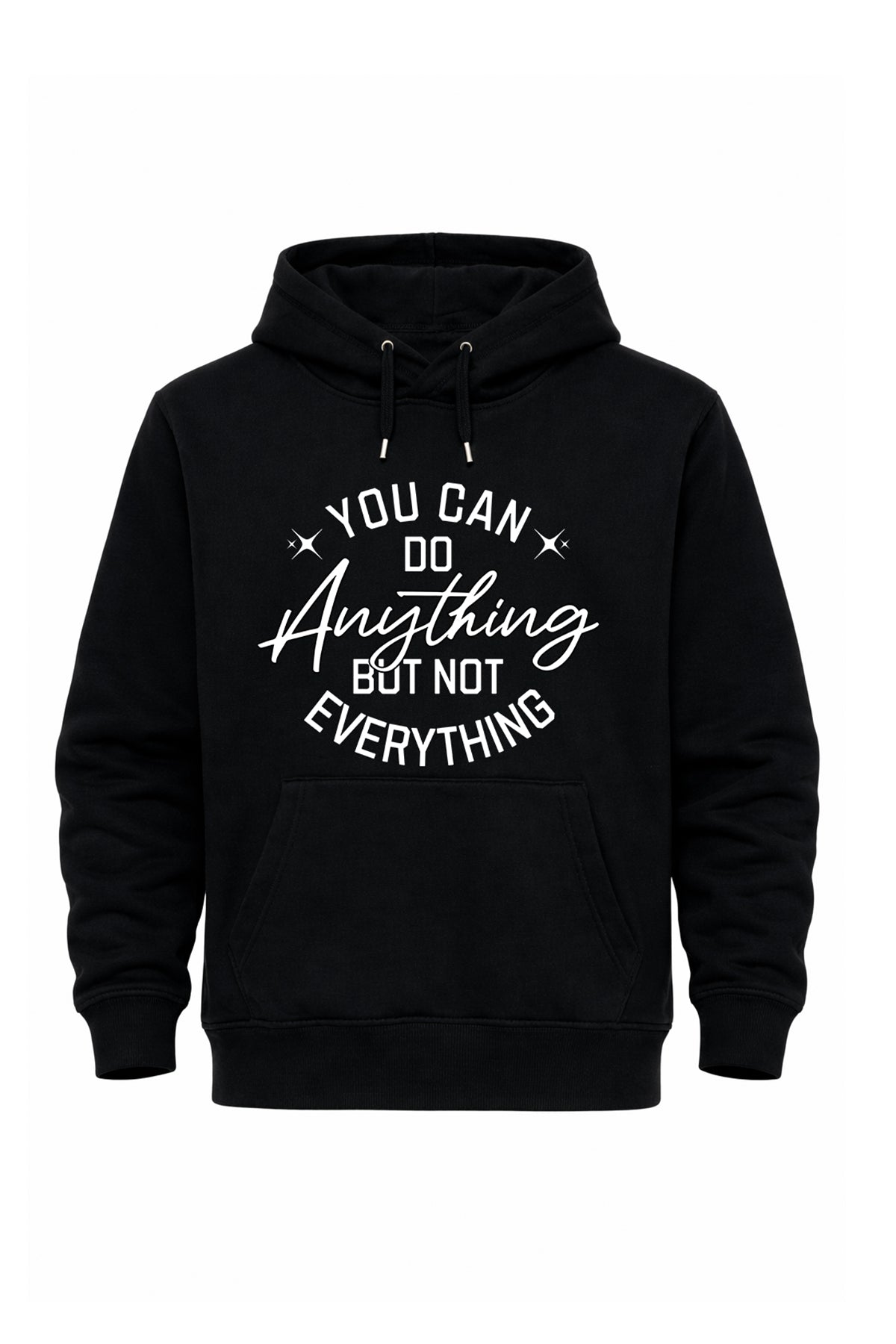 The Perspective Hoodie: Signature Script Graphic in Noir Main image
