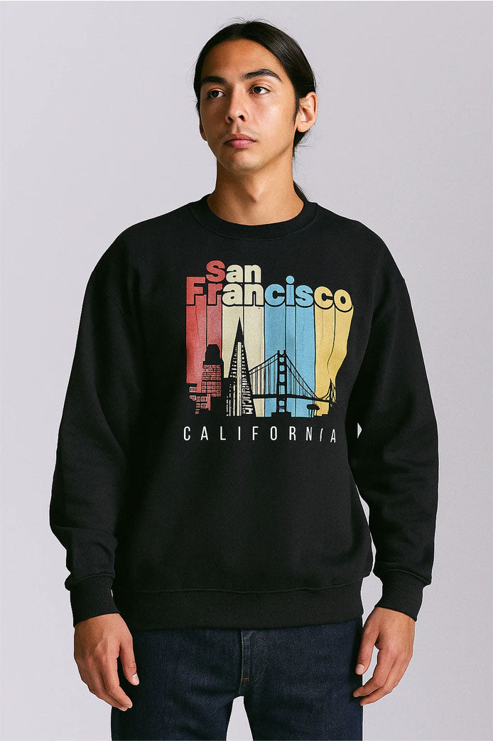 ANWA San Francisco DTF Print Sweatshirts Uni Sex