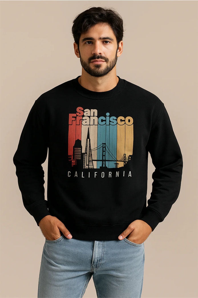 ANWA San Francisco DTF Print Sweatshirts Uni Sex