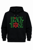 Black Rose Printed Hoodie
