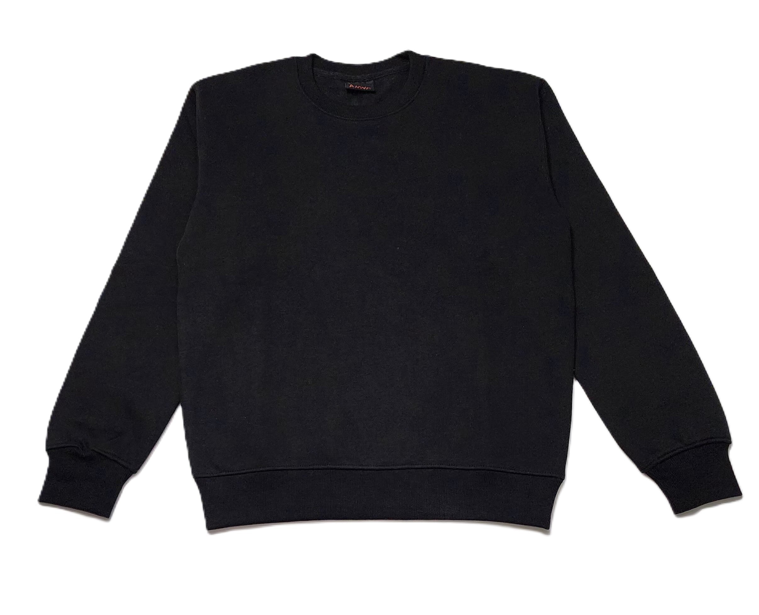 ANWA Plain Fleece Crew Neck Sweatshirts Uni Sex