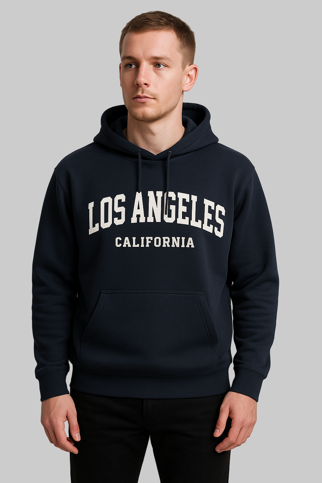 Los Angeles California Hoodie –Puff Print, Streetwear Uni-Sex