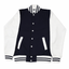 Classic Varsity Jacket – Button-Up Letterman Jacket, 80% Cotton 20% Polyester, Casual Streetwear Coat – Red, Navy, Black