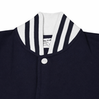 Classic Varsity Jacket – Button-Up Letterman Jacket, 80% Cotton 20% Polyester, Casual Streetwear Coat – Red, Navy, Black