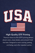 USA Classic Fit Hoodie – Midweight 280 GSM Cotton Blend with High-Quality DTF Print