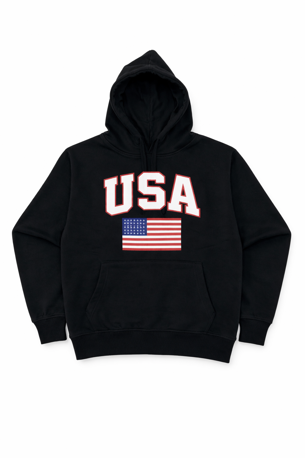 USA Classic Fit Hoodie – Midweight 280 GSM Cotton Blend with High-Quality DTF Print