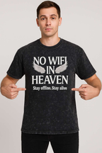 NO WIFI IN HEAVEN – Heavyweight Acid Wash Tee