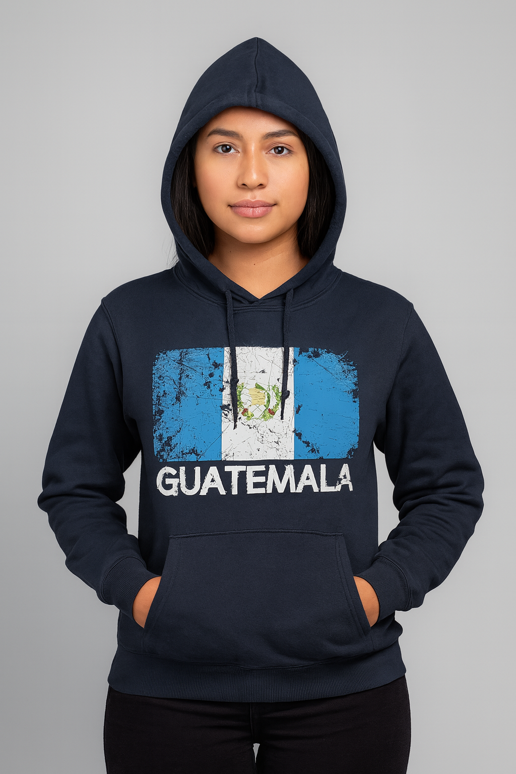 Guatemala Flag Hoodie – Vintage Distressed Print | Unisex Fleece