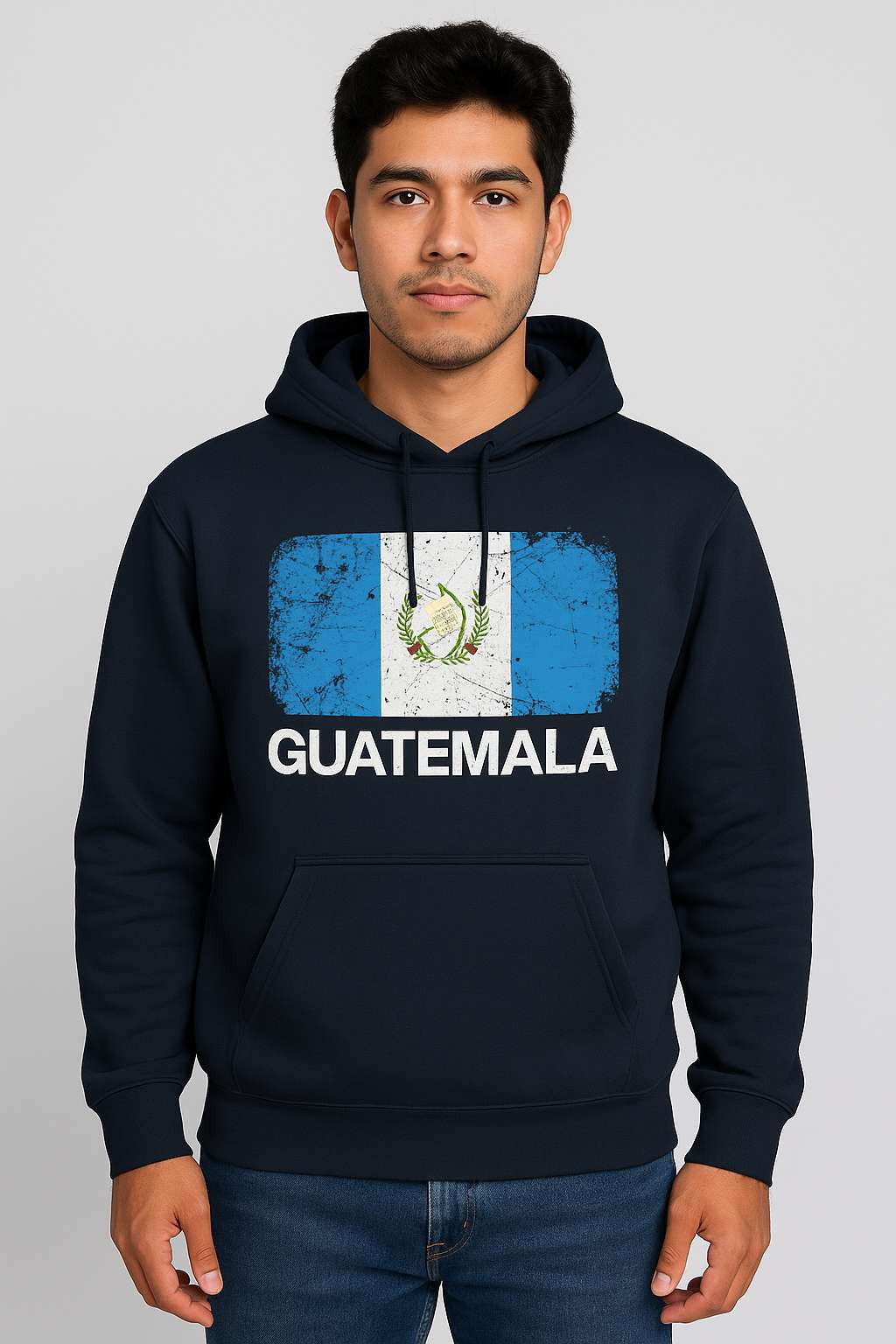 Guatemala Flag Hoodie – Vintage Distressed Print | Unisex Fleece