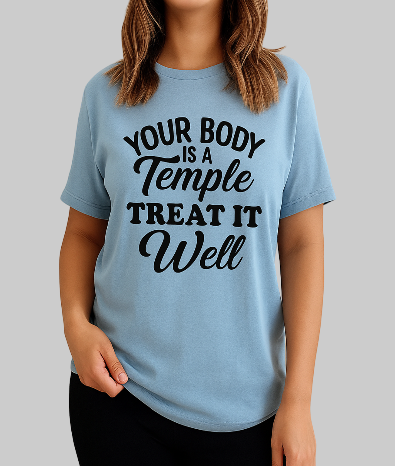 Your Body Is a Temple – Motivational Quote T-Shirt, Lets Your Shirt Do Talking