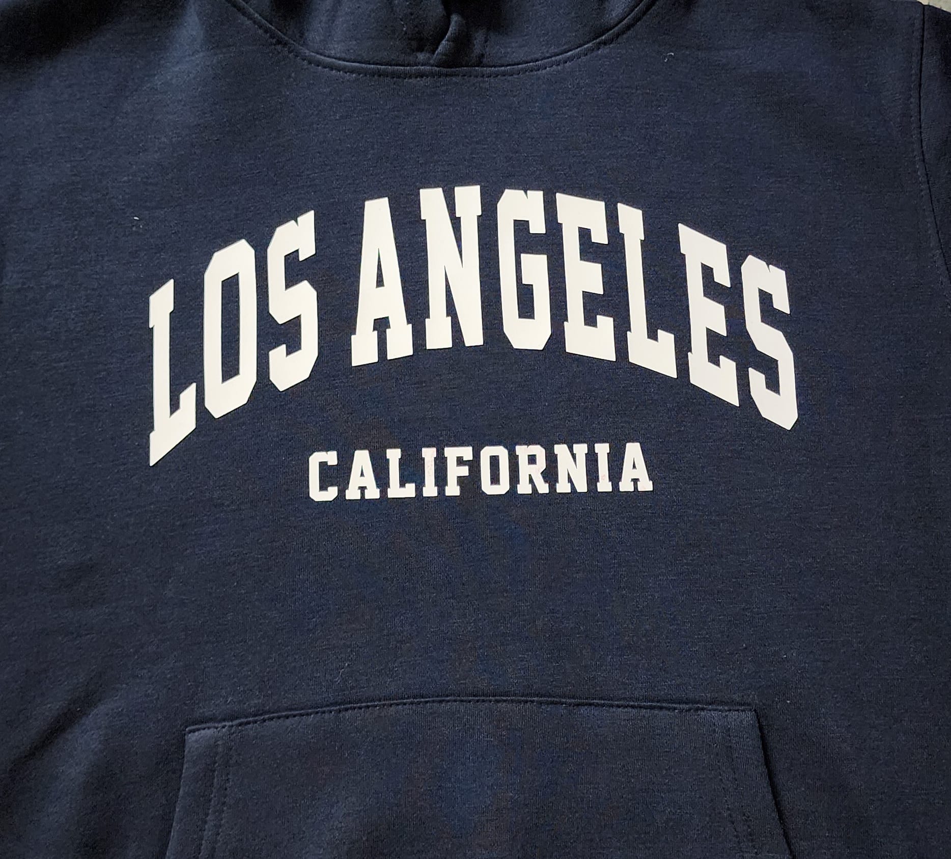 Los Angeles California Hoodie –Puff Print, Streetwear Uni-Sex