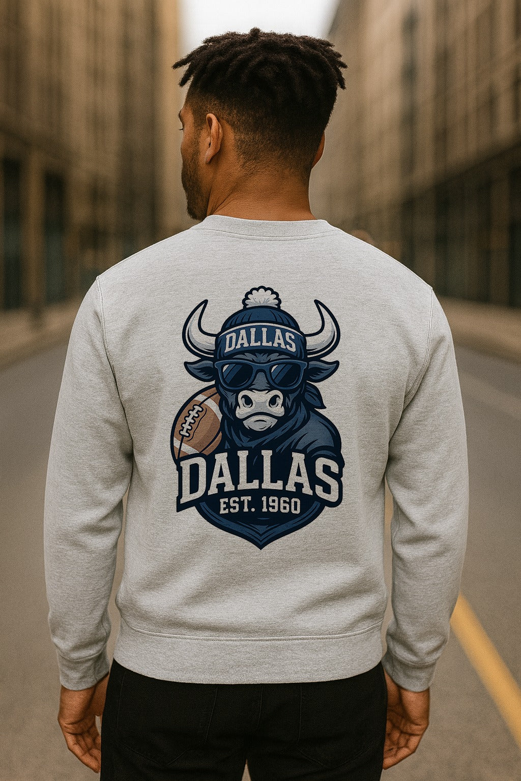 Dallas Bull Heritage Crewneck, Vintage-Inspired Main image