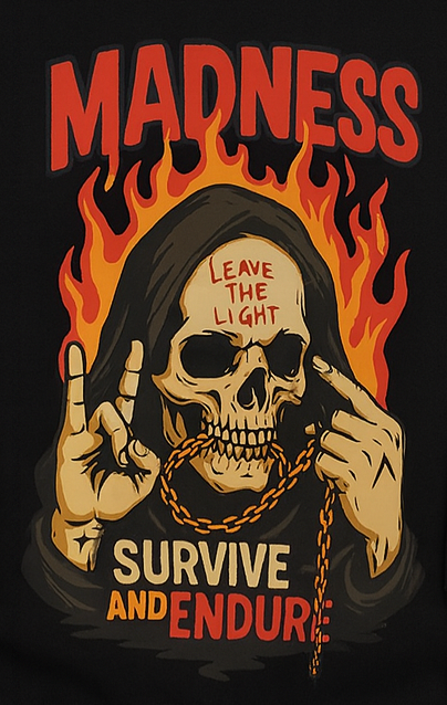 Survive & Endure “Madness” Graphic Hoodie – Black