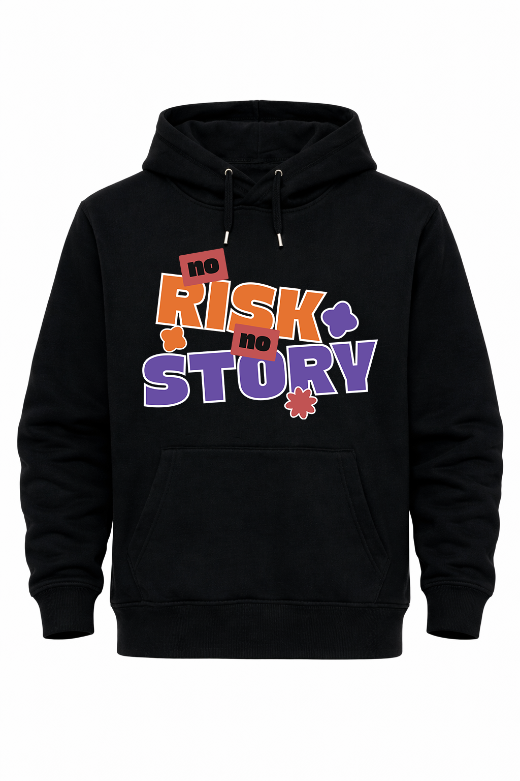 No Risk Story Printed Hoodie