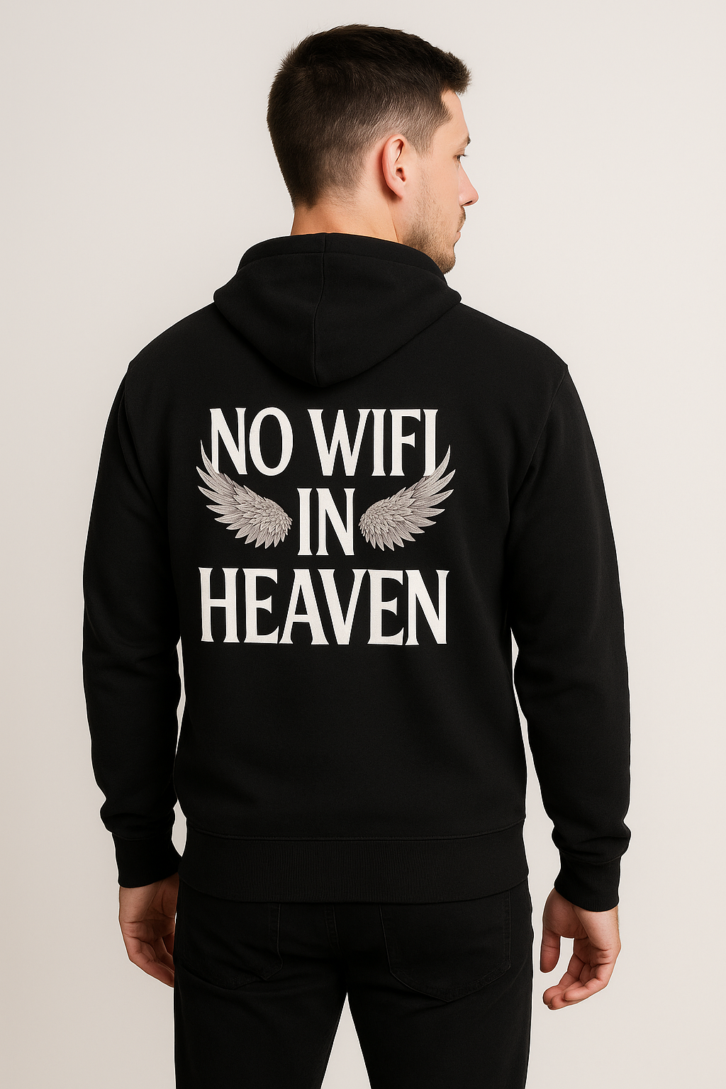 Stay Offline Hoodie – “NO WIFI IN HEAVEN” Edition