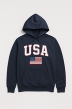 USA Classic Fit Hoodie – Midweight 280 GSM Cotton Blend with High-Quality DTF Print
