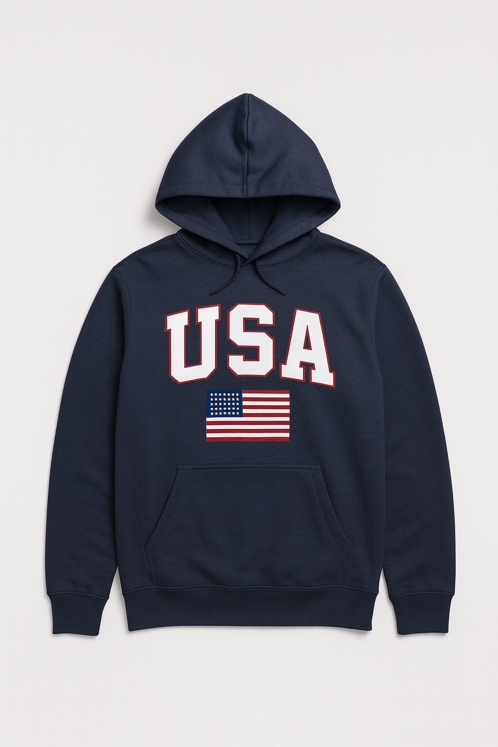 USA Classic Fit Hoodie – Midweight 280 GSM Cotton Blend with High-Quality DTF Print