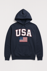USA Classic Fit Hoodie – Midweight 280 GSM Cotton Blend with High-Quality DTF Print