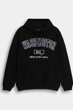 Washington DC Varsity Black Hoodie – Premium Unisex Pullover