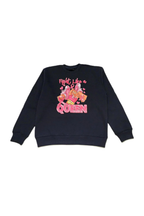 Thank Full Queen  DTF Print Sweatshirts For Girls Navy Color