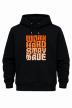 Work Hard Printed Hoodie