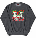 ELF SQUAD Christmas crewneck sweatshirt in Charcoal Gray