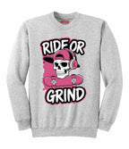 Ride or Grind Skull Sweatshirt – Bold Skate Streetwear Vibe