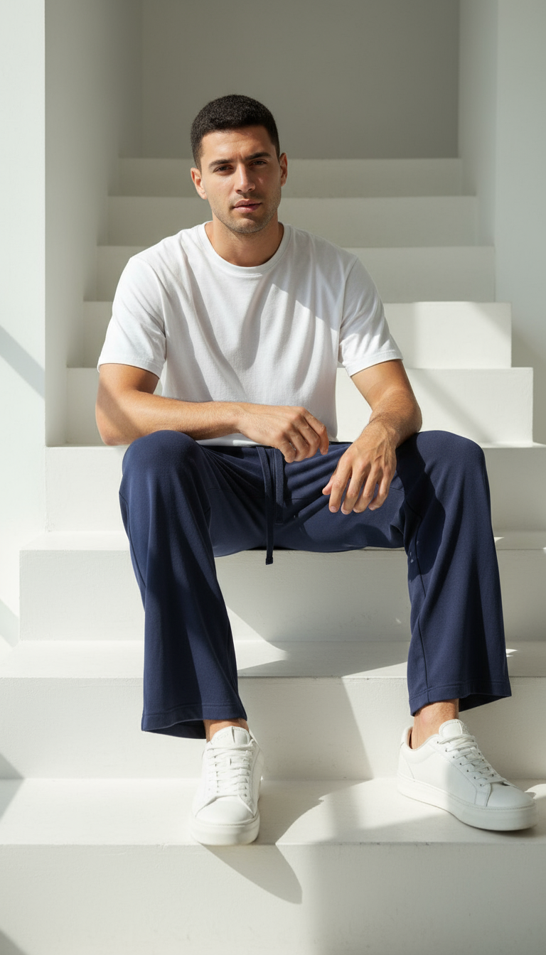 Unisex French Terry Wide-Leg Pants